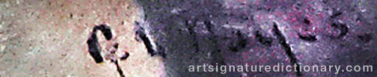 Authentic signature by George Loftus NOYES on Painting/Watercolour artwork