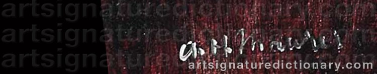 Authentic signature by Alfred Henry MAURER on artwork