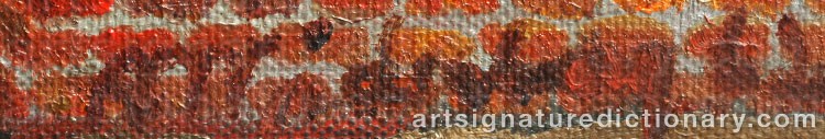 Authentic signature by Arvid WIDERBERG on artwork