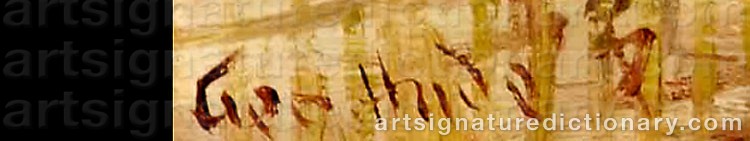 Authentic signature by George Hyde POWNALL on artwork