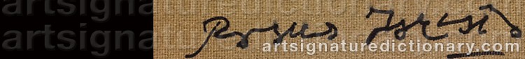 Authentic signature by Piero DORAZIO on artwork