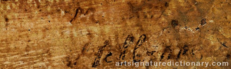 Authentic signature by Matthieu Van HELMONT on artwork