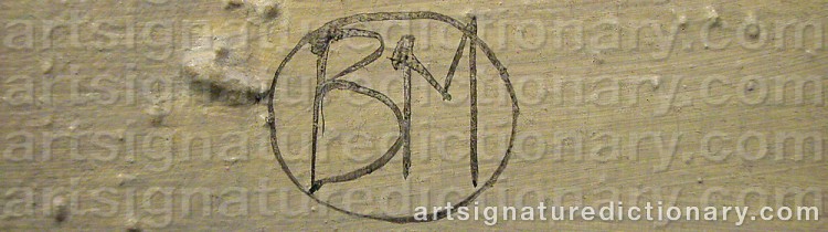 Authentic signature by Britt-Marie ‘Bmo’ OSKARSSON on  artwork