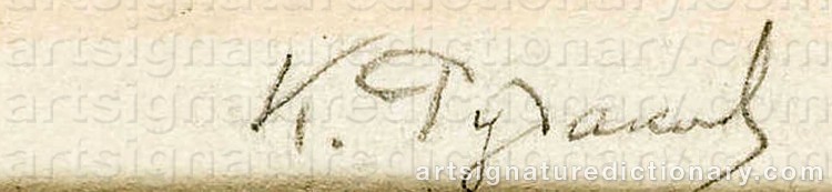 Authentic signature by Konstantin Ivanovich RUDAKOV on artwork