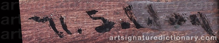 Authentic signature by Uuno SOLDAN on Painting/Watercolour artwork