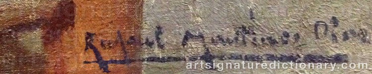 Authentic signature by Rafael MARTÍNEZ DÍAZ on Painting/Watercolour artwork