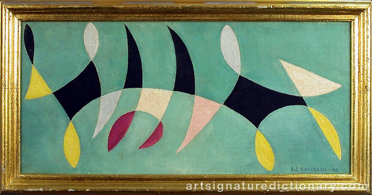 Close-up details showing Ole KANDELIN signature forgery characteristics