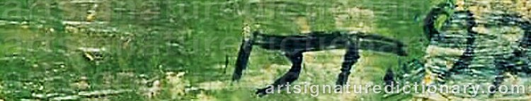 Authentic signature by Dan THUESEN on artwork