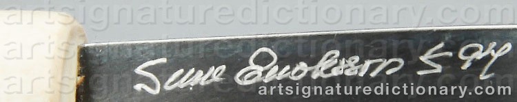 Authentic signature by Sune ENOKSSON on Other artwork