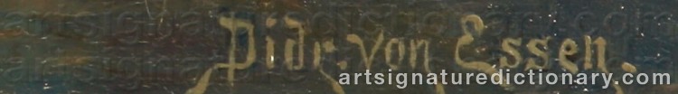 Authentic signature by Didrik Von ESSEN on  artwork
