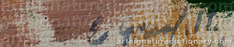 Authentic signature by Erik GRANFELT on artwork