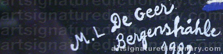 Signature by Marie-Louise EKMAN