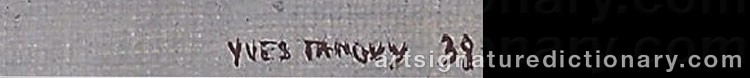 Signature by Yves TANGUY
