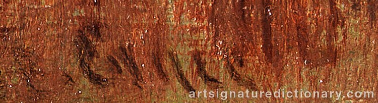 Authentic signature by Marie EGNER on  artwork