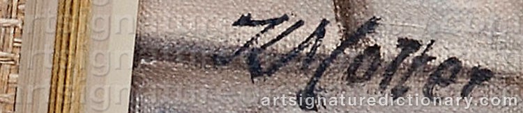 Authentic signature by Kaj MOLTER on  artwork