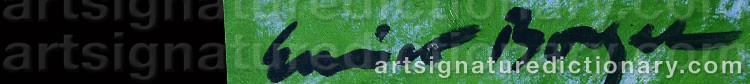 Authentic signature by Eurico BORGES on  artwork