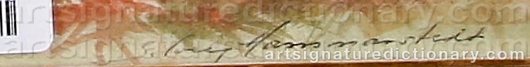 Authentic signature by Splveig HAMMARSTEDT on  artwork