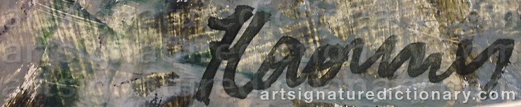 Authentic signature by Erik HAAMER on Painting/Watercolour artwork