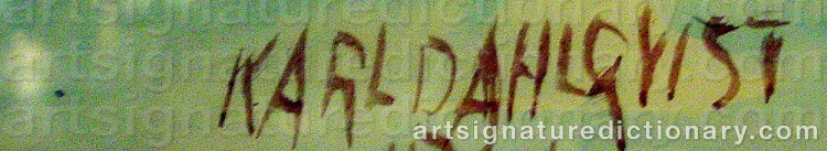 Signature by Karl DAHLQVIST