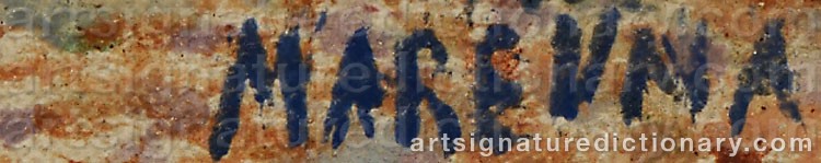 Authentic signature by Marie Vorobieff MAREVNA on  artwork