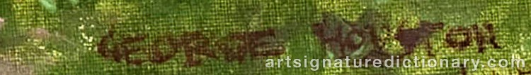 Authentic signature by George HOUSTON on  artwork