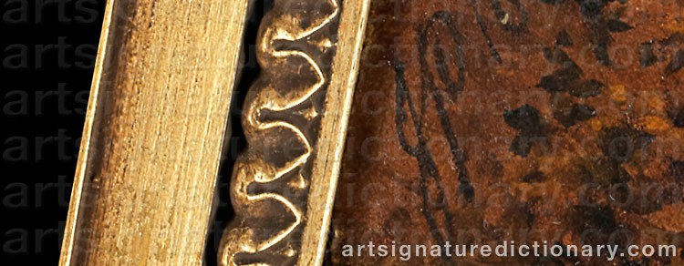 Authentic signature by James PEEL on artwork