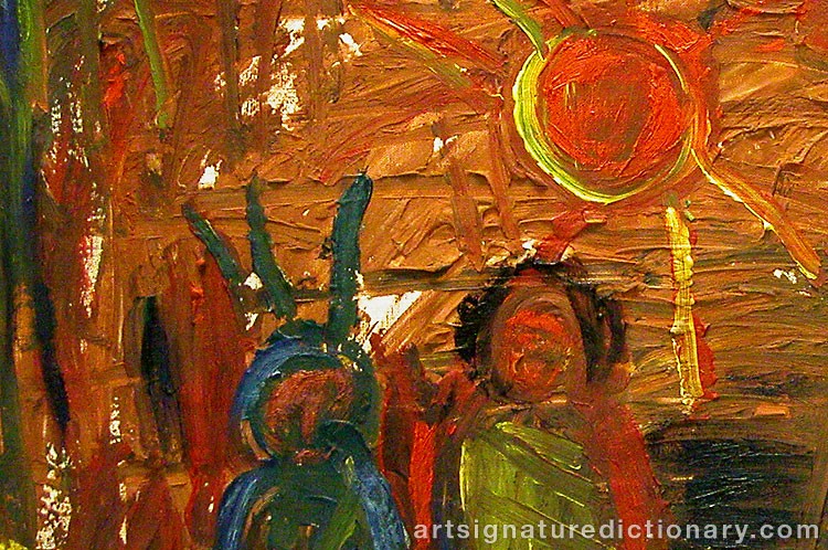 Close-up details showing Erland CULLBERG signature forgery characteristics