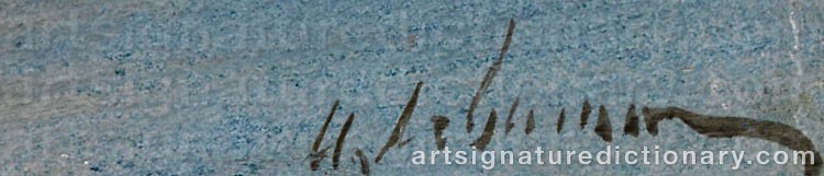 Authentic signature by Isaac Ilitch LEVITAN on artwork