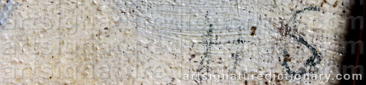 Authentic signature by Per HARTVIG-SÖRENSEN on  artwork