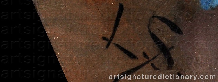 Authentic signature by Laura SARAUW on  artwork