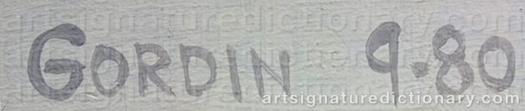 Authentic signature by Sidney GORDIN on Painting/Watercolour artwork