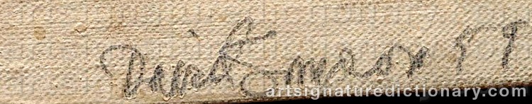 Authentic signature by David SIMPSON on Painting/Watercolour artwork