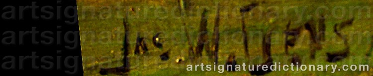 Authentic signature by Jacques WITJENS on  artwork