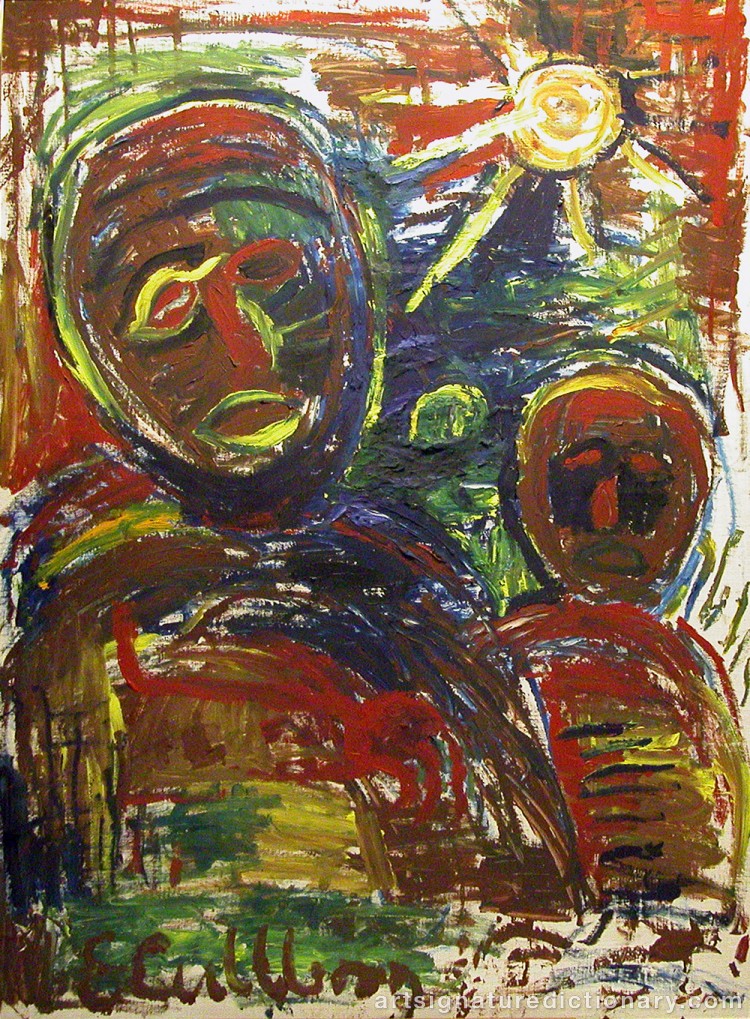 Close-up details showing Erland CULLBERG signature forgery characteristics