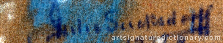 Authentic signature by Julia SUCKSDORFF on Painting/Watercolour artwork