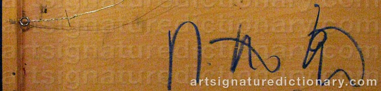 Authentic signature by Matthias KÖSTER on  artwork