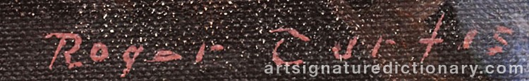 Authentic signature by Roger William CURTIS on Painting/Watercolour artwork