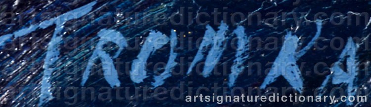 Authentic signature by Abram TROMKA on  artwork
