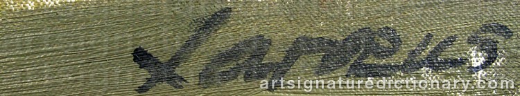 Authentic signature by Lars-Olov LARAEUS on artwork