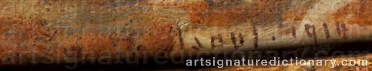 Authentic signature by Victor Olivier GILSOUL on  artwork