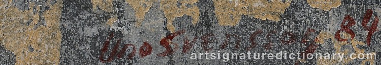Authentic signature by Uno SVENSSON on Painting/Watercolour artwork
