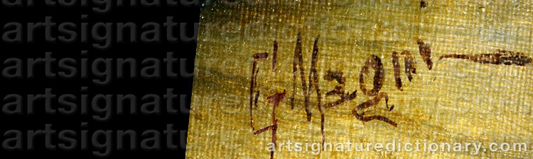 Authentic signature by Giuseppe MAGNI on  artwork