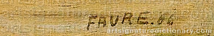 Authentic signature by Victor Amadee FAURE on  artwork