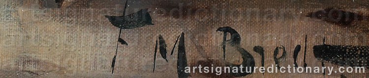 Authentic signature by Ferdinand Max BREDT on  artwork