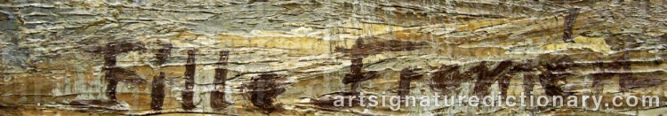 Authentic signature by Fille FROMÉN on  artwork