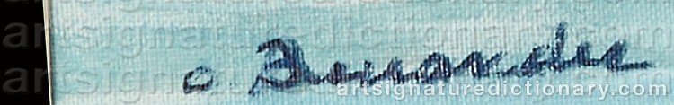 Authentic signature by Olof BENANDER on Painting/Watercolour artwork