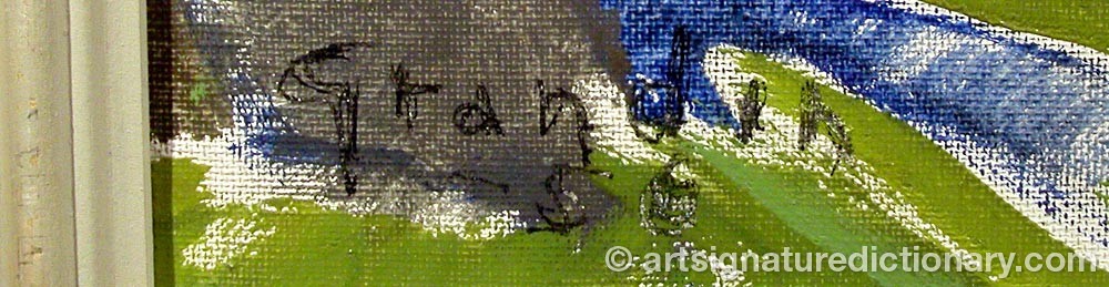 Authentic signature by Svän GRANDIN on Painting/Watercolour artwork