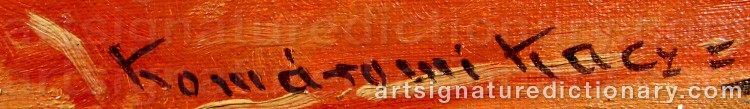 Authentic signature by Endre KOMAROMI-KACZ on Painting/Watercolour artwork