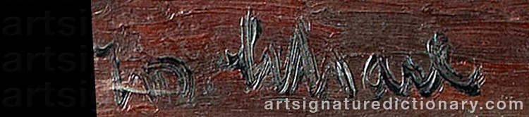 Authentic signature by Josef SCHARL on  artwork