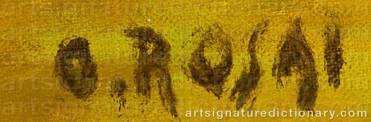 Authentic signature by Ottone ROSAI on Painting/Watercolour artwork